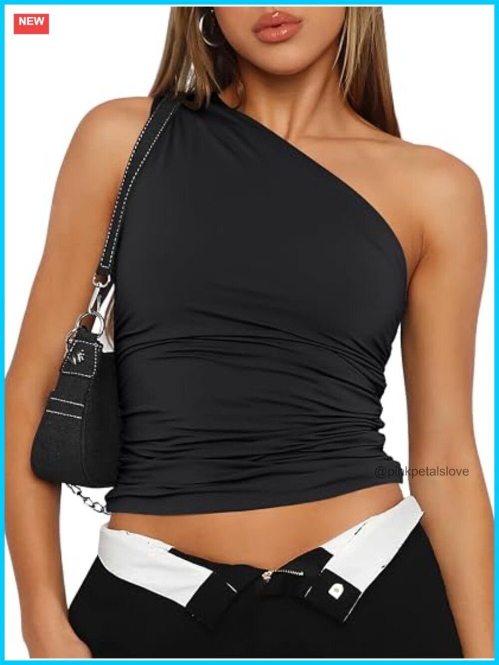 One Shoulder Asymmetrical Crop Top